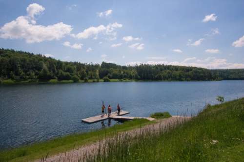 Rampen zum Einlassen von Kanus